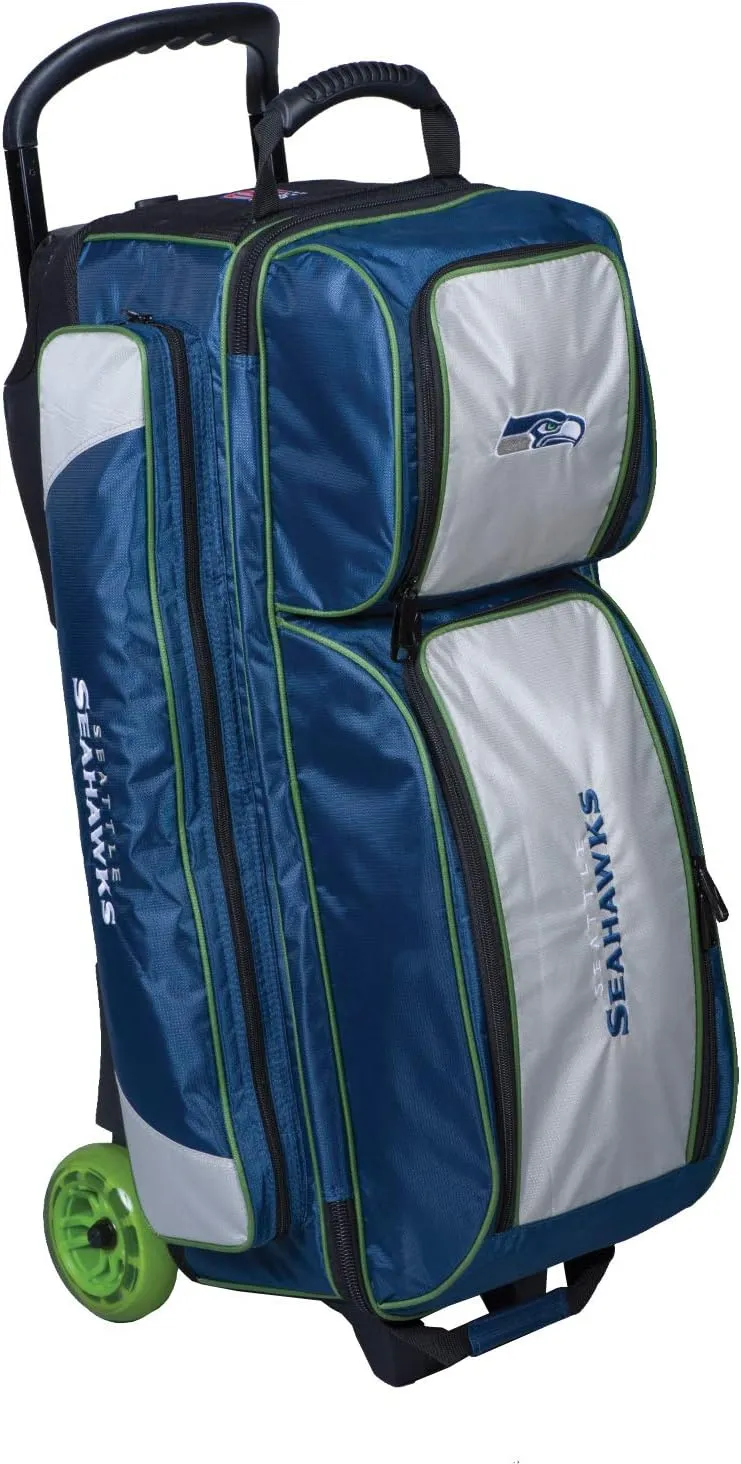 Strikeforce Bowling NFL Three Ball Bowling Roller Bag with Ball, Shoe and Accessory Pockets