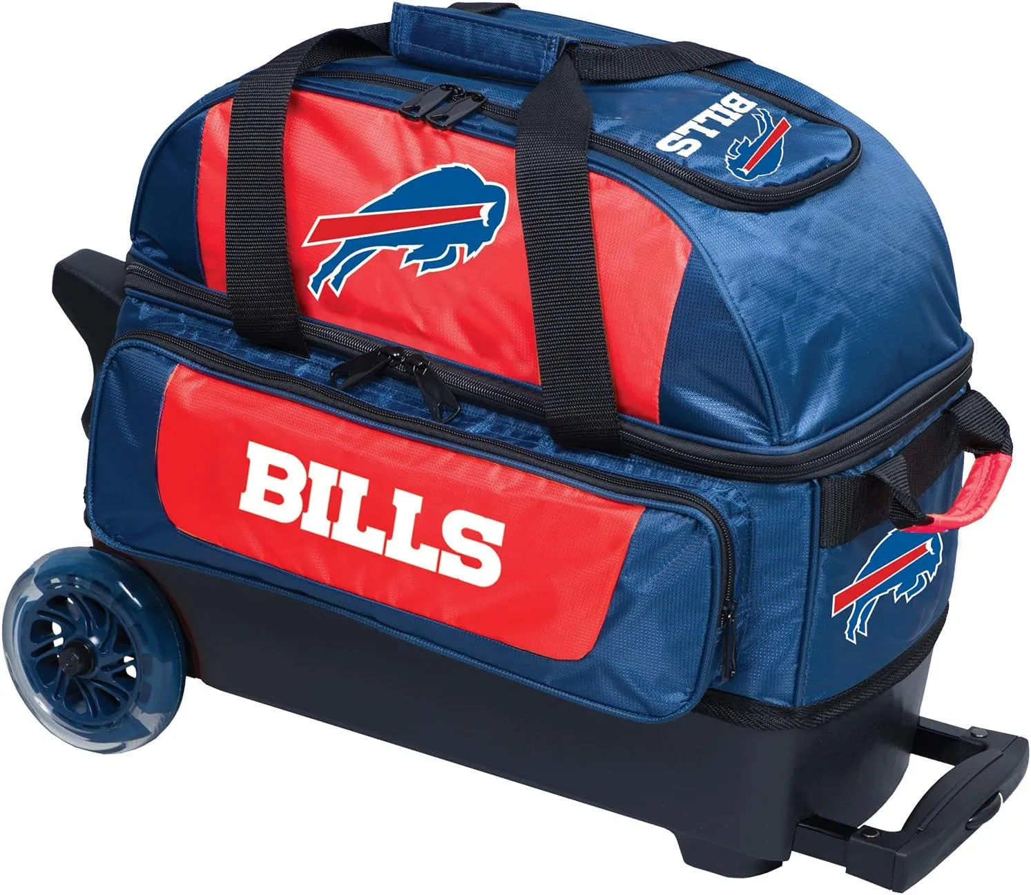 Strikeforce Bowling NFL Two Ball Bowling Roller Bag with Ball, Shoe and Accessory Pockets