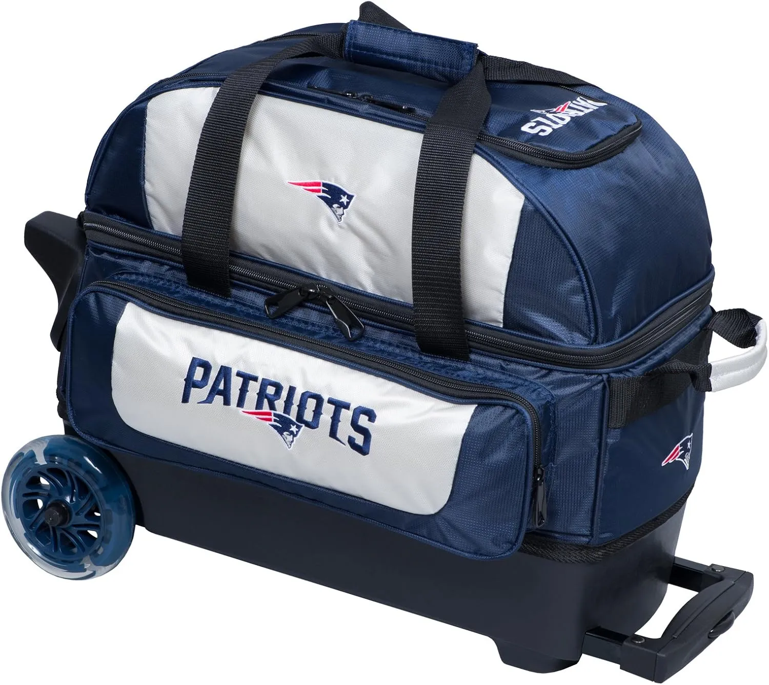 Strikeforce Bowling NFL Two Ball Bowling Roller Bag with Ball, Shoe and Accessory Pockets