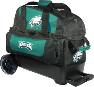Strikeforce Bowling NFL Two Ball Bowling Roller Bag with Ball, Shoe and Accessory Pockets