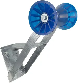 Sturdy Built Boat Trailer Winch Seat with Blue PVC Roller and Bells for 2 inch and 3 inch Winch Posts, 27002