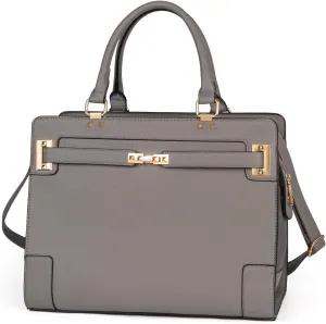 Stylish Pet Carrier Purse Leather Bag for Small Dogs Cats Puppy,Airline Approved Soft-Sided Carriers (Elephant Grey)