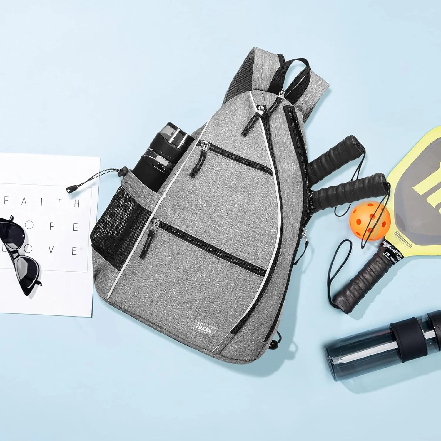 Sucipi Pickleball Bag Pickleball Backpack for Women Men Pickleball Paddle Backpack Reversible Pickleball Paddle Bag Pickleball Rackets Bags for Ladies