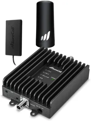 SureCall Fusion2Go 3.0 Fleet Vehicle Cell Signal Booster for Car, Truck, SUV, 5G/4G LTE, Permanent NMO Antenna, Multi-User All Carrier Boosts Verizon AT&T Sprint T-Mobile, FCC Approved, USA Company