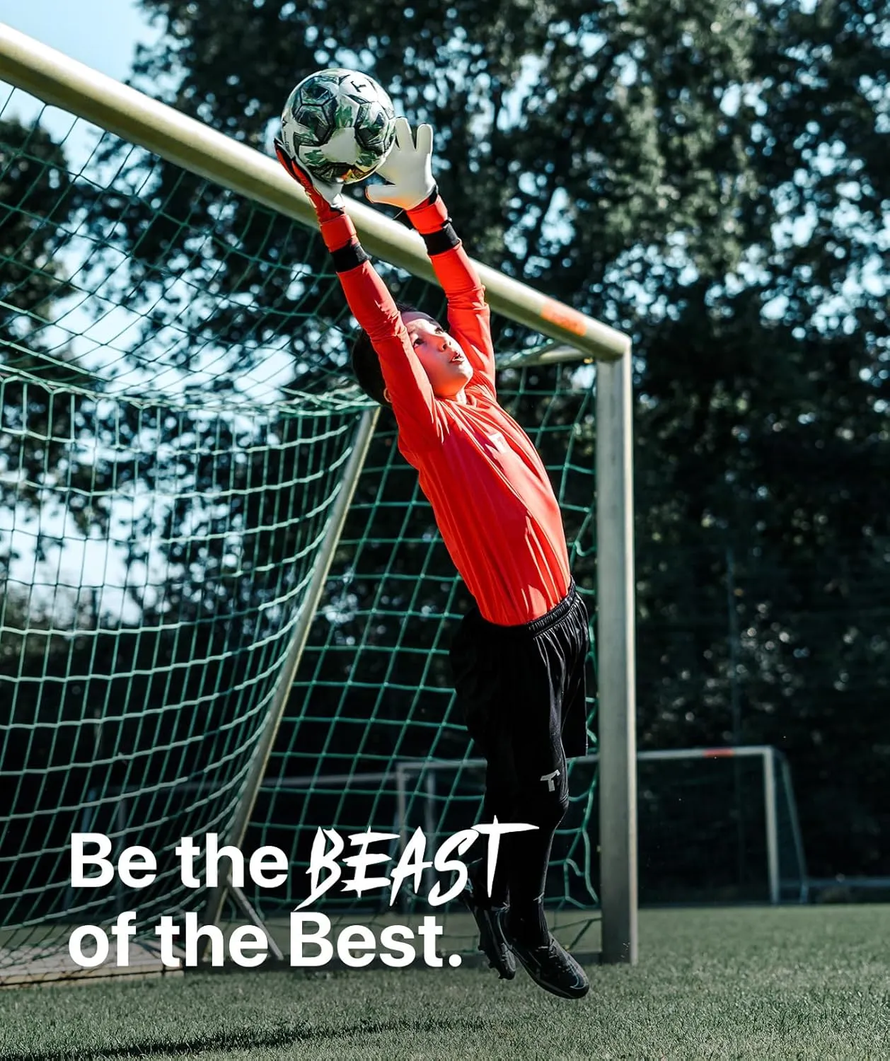 T1TAN Beast Goalkeeper Gloves for Kids - Without Finger Protection - Soccer Goalie Gloves Youth - for The Little up-and-Coming Keepers - Size 4-6