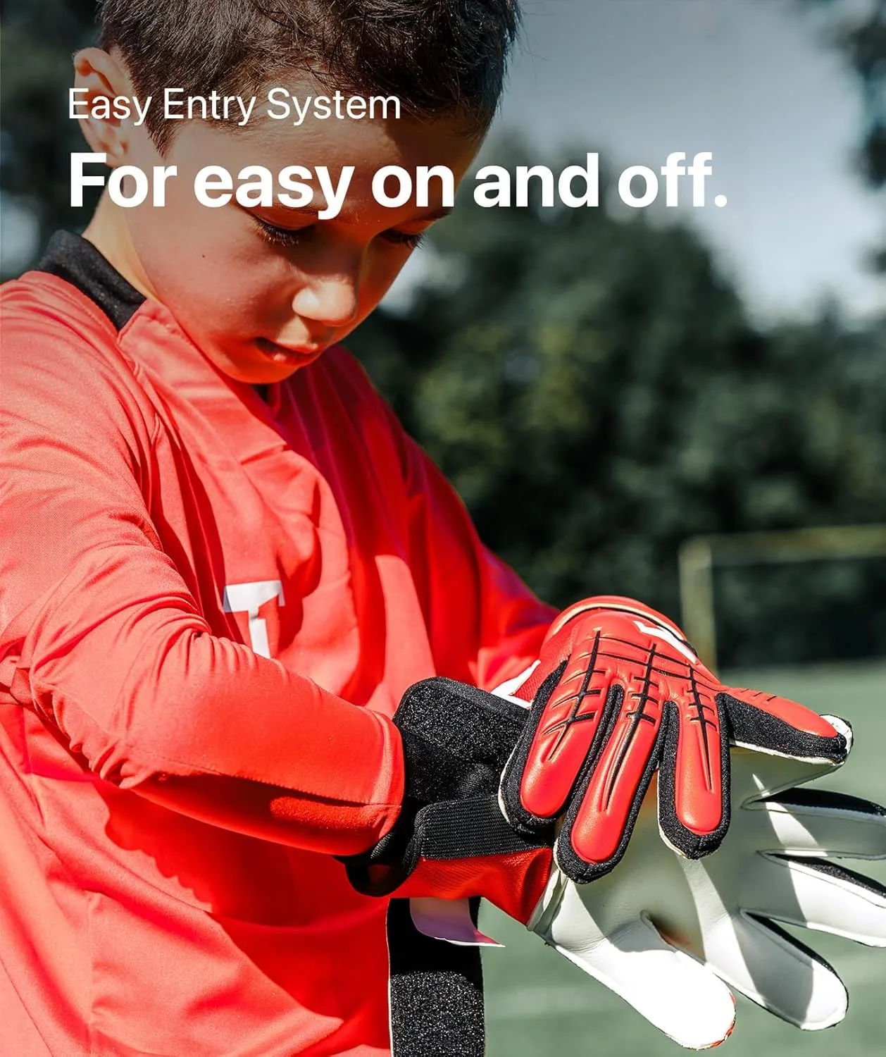 T1TAN Beast Goalkeeper Gloves for Kids - Without Finger Protection - Soccer Goalie Gloves Youth - for The Little up-and-Coming Keepers - Size 4-6