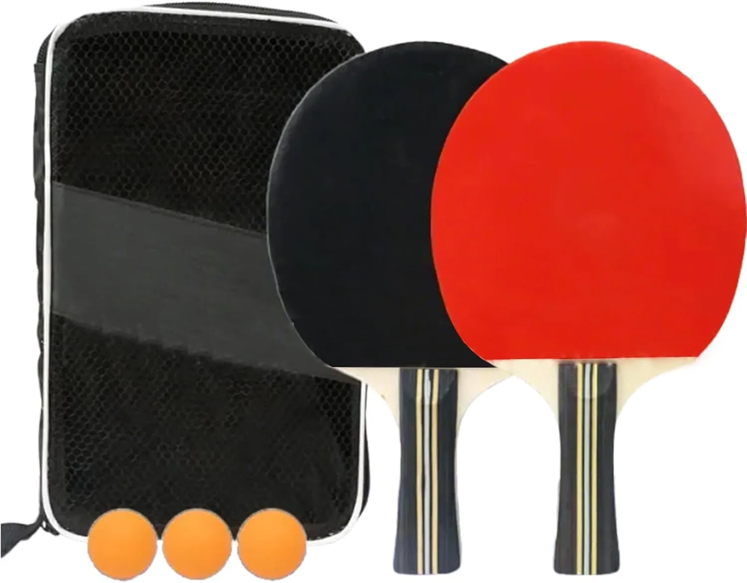 Table Tennis Paddle Pingpong Bat Table Tennis Racket Pingpong Training Racket Set with Bag for Improving Table Tennis