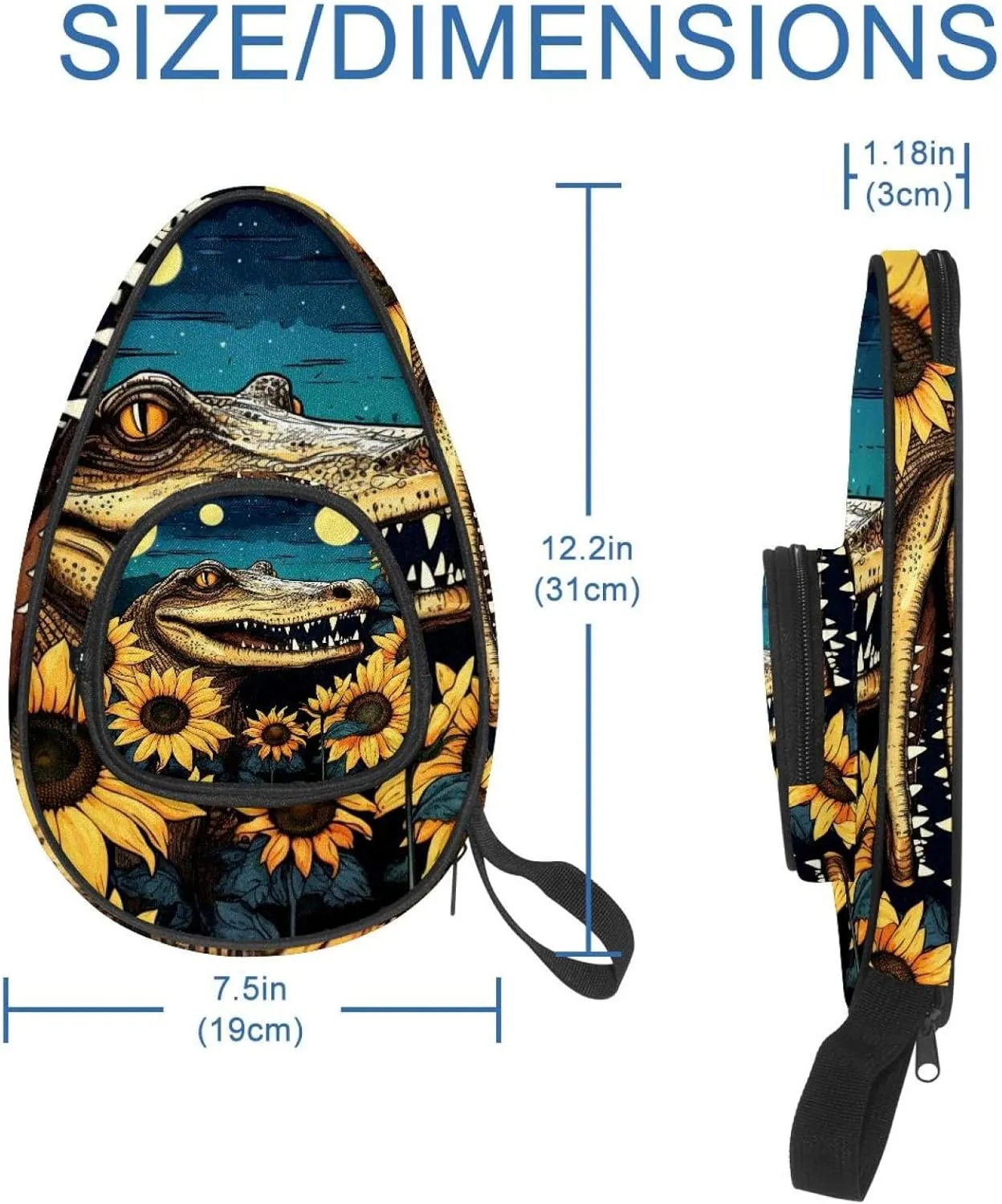 Table Tennis Racket Cover, Ping Pong Paddle Case, Table Tennis Bat Bag to Hold 2 Paddles 5 Balls, Flowering Tree Trunk