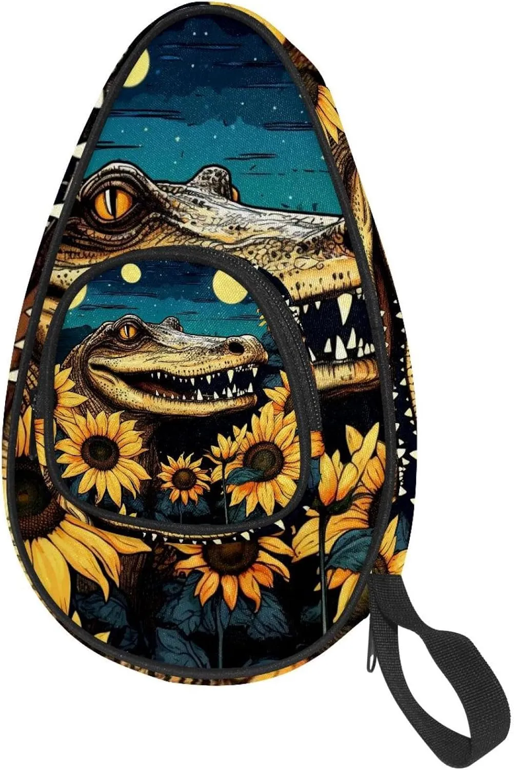Table Tennis Racket Cover, Ping Pong Paddle Case, Table Tennis Bat Bag to Hold 2 Paddles 5 Balls, Flowering Tree Trunk