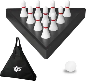 Tabletop Shuffleboard Bowling Pin Set Portable Shuffleboard Bowling Pin Game,Solid Wood Shuffleboard Bowling Curling Games- Easy Carry