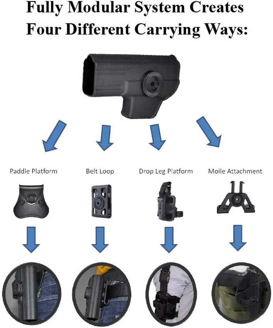 Tactical Scorpion Gear Level II Retention Paddle Holster fits: Ruger LC9 w/Crimson Trace Laser - Does not fit Lasermax