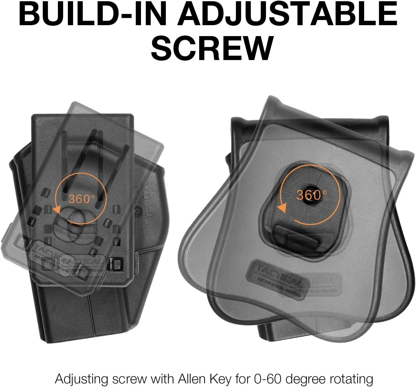 Tactical Scorpion Gear Modular Level II Retention Paddle Holster: Fits EAA Witness Full Size Polymer Frame