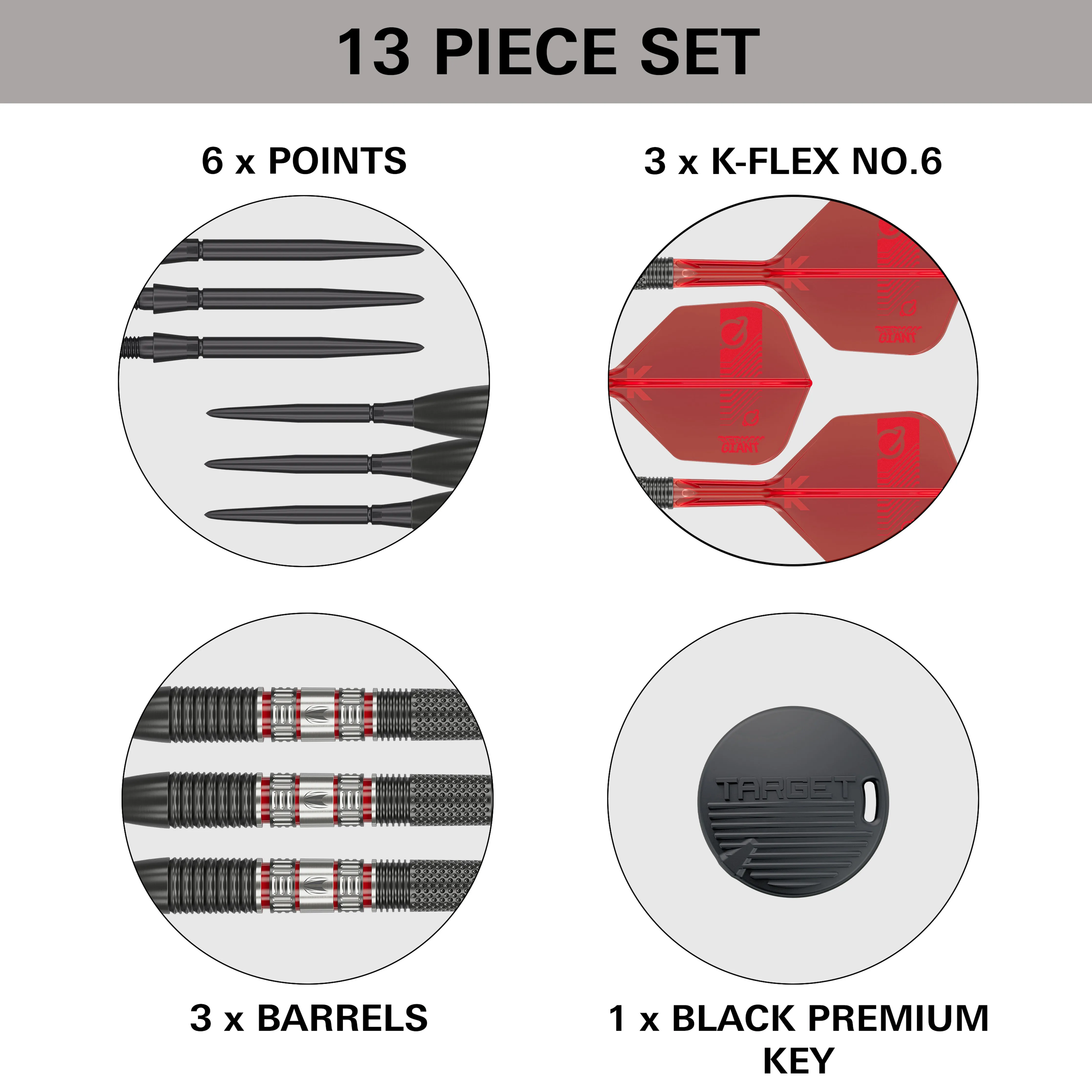 Target Clemens 95K SP Steel Tip Dart Set - 95% Tungsten - 21g 22g 23g