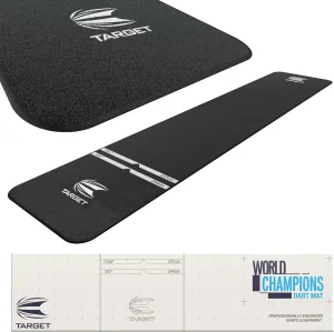 TARGET Darts Dart Mat - World Champions/Ink/Mod | Dart Oche Mat with Soft Tip and Steel Tip Throw Line Distances | Non Slip Carpet Mats for Floor and Dart Tips Protection | Darts Accessories