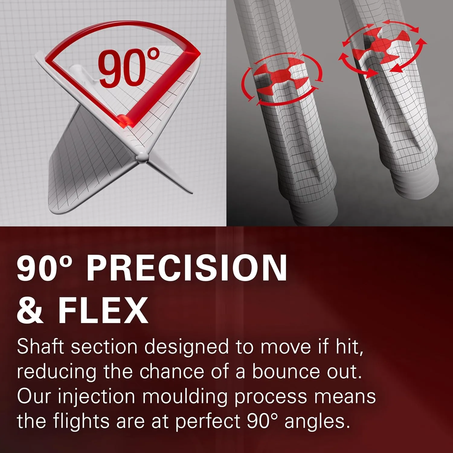 TARGET Darts K Flex Integrated Dart Flight and Shaft, No.6 | Pack of 3 K-Flex - No 6, Kflex Precision Moulded 2-in-1 Dart Flights and Dart Stem | Professional Dart Accessories