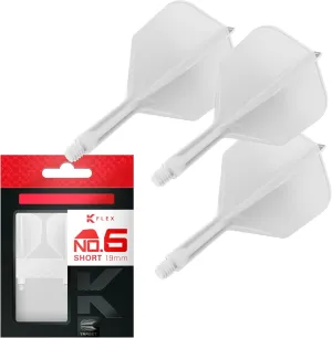TARGET Darts K Flex Integrated Dart Flight and Shaft, No.6 | Pack of 3 K-Flex - No 6, Kflex Precision Moulded 2-in-1 Dart Flights and Dart Stem | Professional Dart Accessories