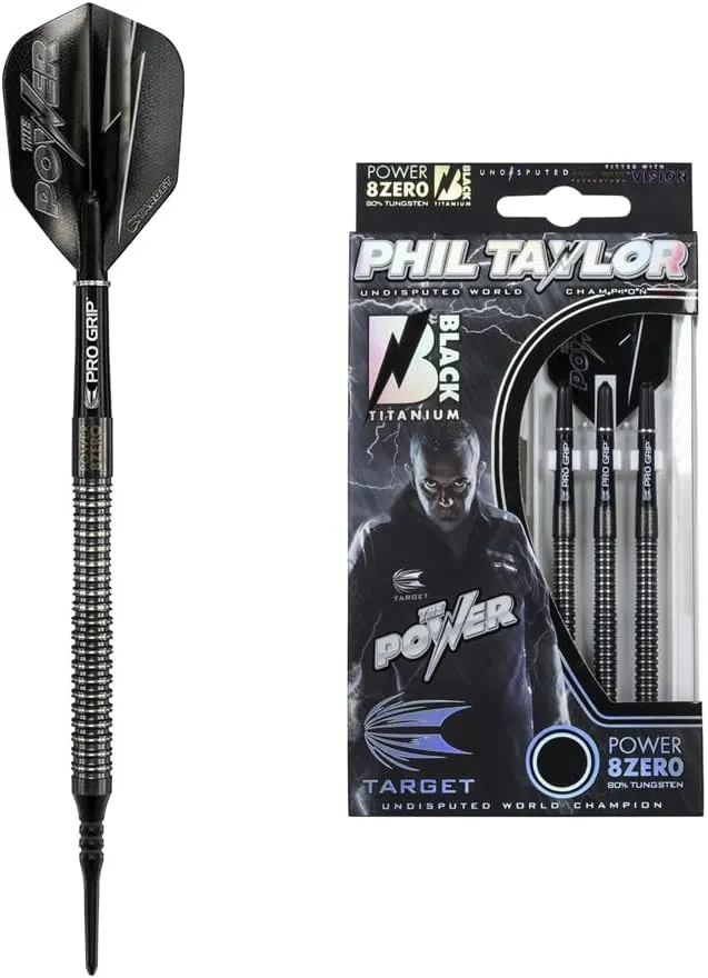 Target Darts - Phil Taylor Power 8Zero Titanium Soft Tip Darts