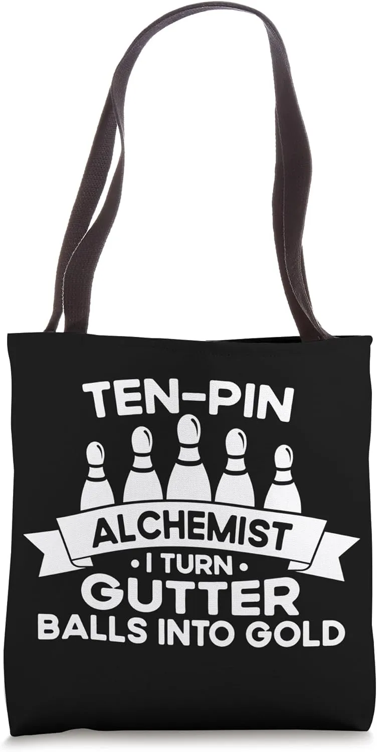 Ten-Pin Alchemist Bowling Player - Funny Bowling Tote Bag