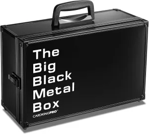The Big Black Metal Box (BBB Edition) | Case Is Compatible with Cards Against Humanity, All Standard Card Games (Game Not Included) | Includes 8 Dividers | Fits up to 2500 Loose Unsleeved Cards, Boks