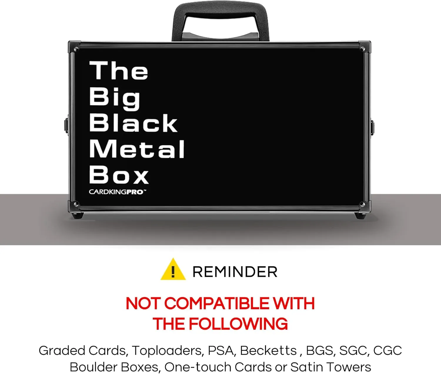 The Big Black Metal Box (BBB Edition) | Case Is Compatible with Cards Against Humanity, All Standard Card Games (Game Not Included) | Includes 8 Dividers | Fits up to 2500 Loose Unsleeved Cards, Boks
