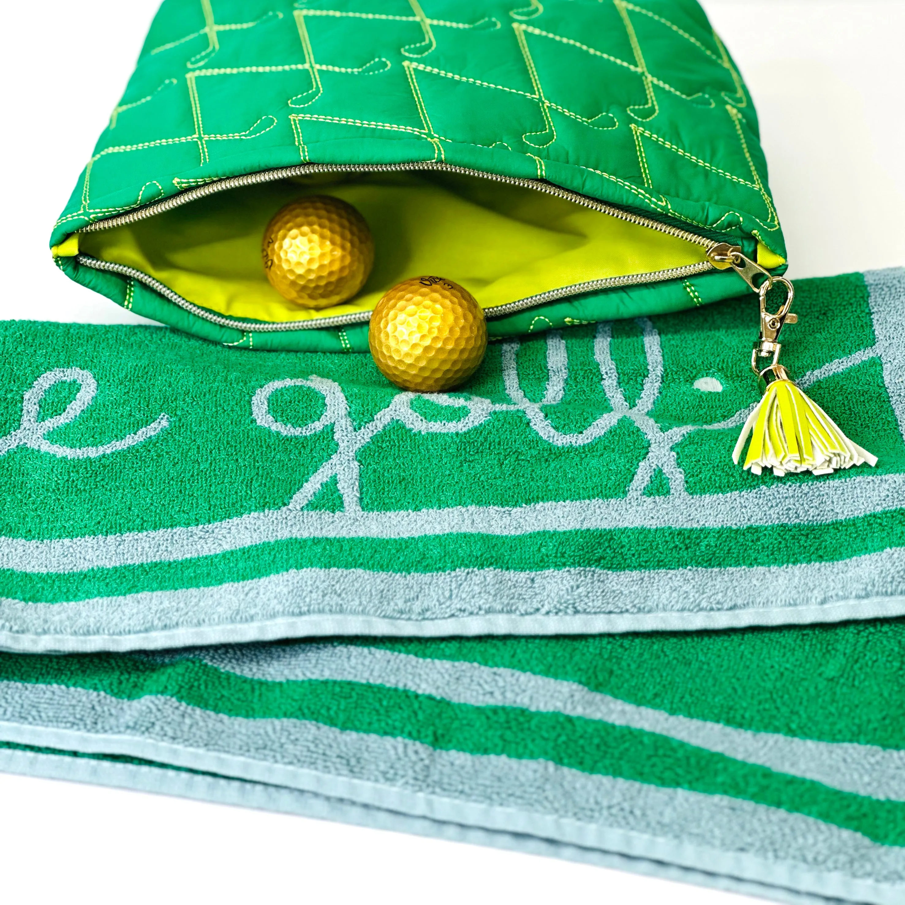 The Green Golf Travel Pouch & Towel Set