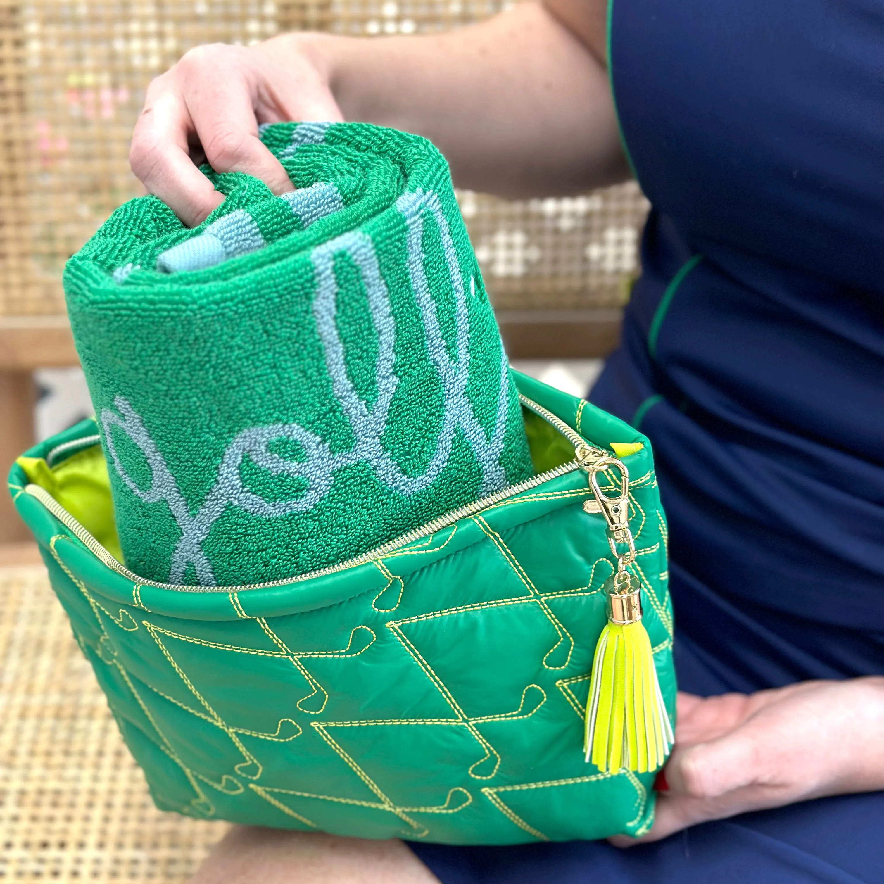 The Green Golf Travel Pouch & Towel Set