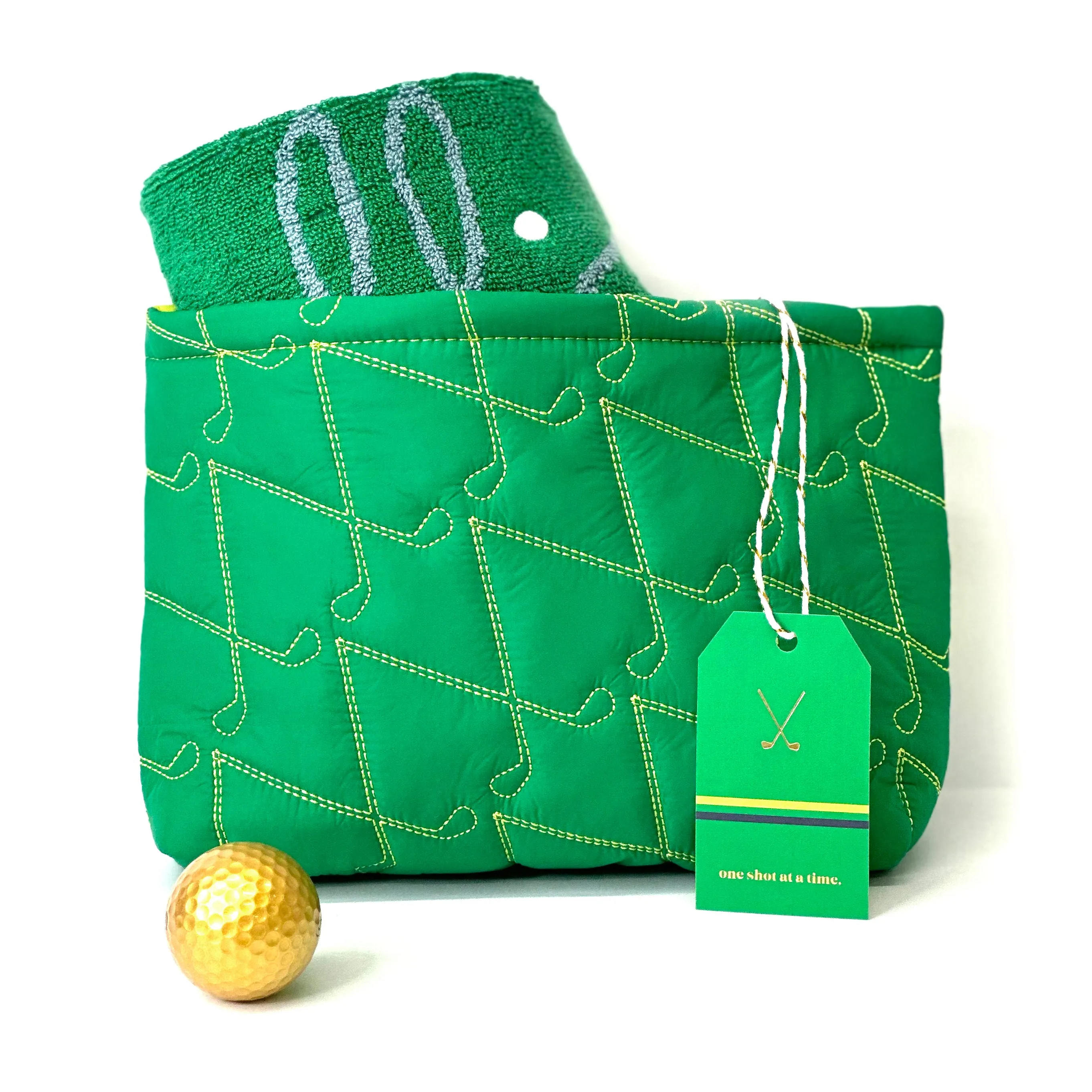 The Green Golf Travel Pouch & Towel Set