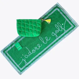 The Green Golf Travel Pouch & Towel Set