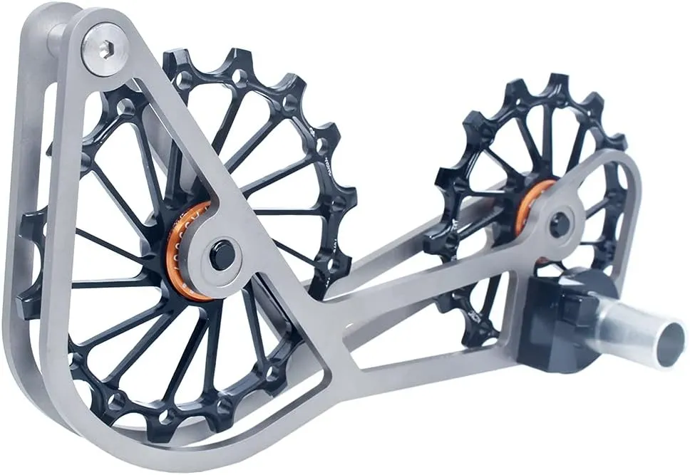 Titanium Road Cyclocross Gravel Bicycle Bike Rear Derailleur Oversized Pulley Wheel System Cage OSPW for Campagnolo Campy Super Record/Record/EPS/Chorus/Potenza 11 Speed use