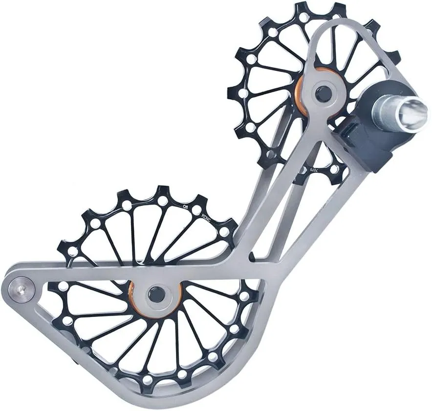 Titanium Road Cyclocross Gravel Bicycle Bike Rear Derailleur Oversized Pulley Wheel System Cage OSPW for Campagnolo Campy Super Record/Record/EPS/Chorus/Potenza 11 Speed use