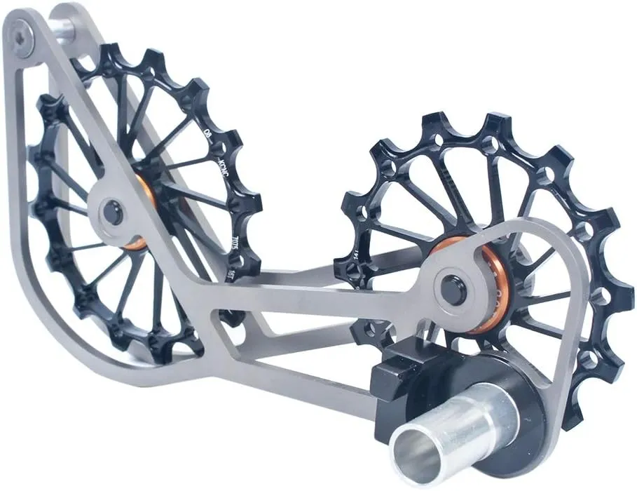 Titanium Road Cyclocross Gravel Bicycle Bike Rear Derailleur Oversized Pulley Wheel System Cage OSPW for Campagnolo Campy Super Record/Record/EPS/Chorus/Potenza 11 Speed use