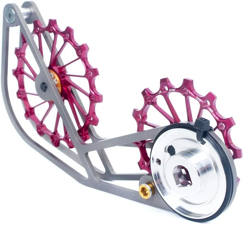 Titanium Road Cyclocross Gravel Bicycle Bike Rear Derailleur Oversized Pulley Wheel System Cage OSPW for Sram Red/Force eTap AXS 12 Speed use
