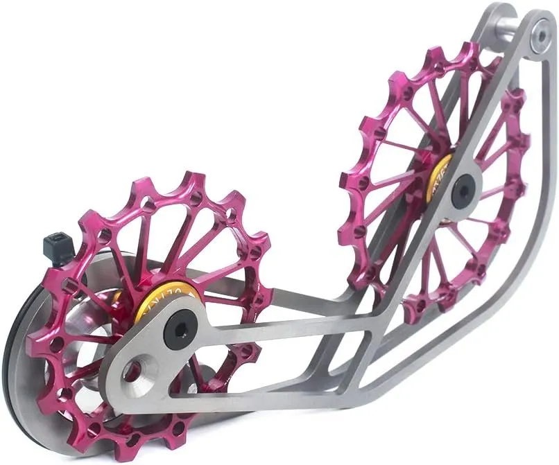 Titanium Road Cyclocross Gravel Bicycle Bike Rear Derailleur Oversized Pulley Wheel System Cage OSPW for Sram Red/Force eTap AXS 12 Speed use