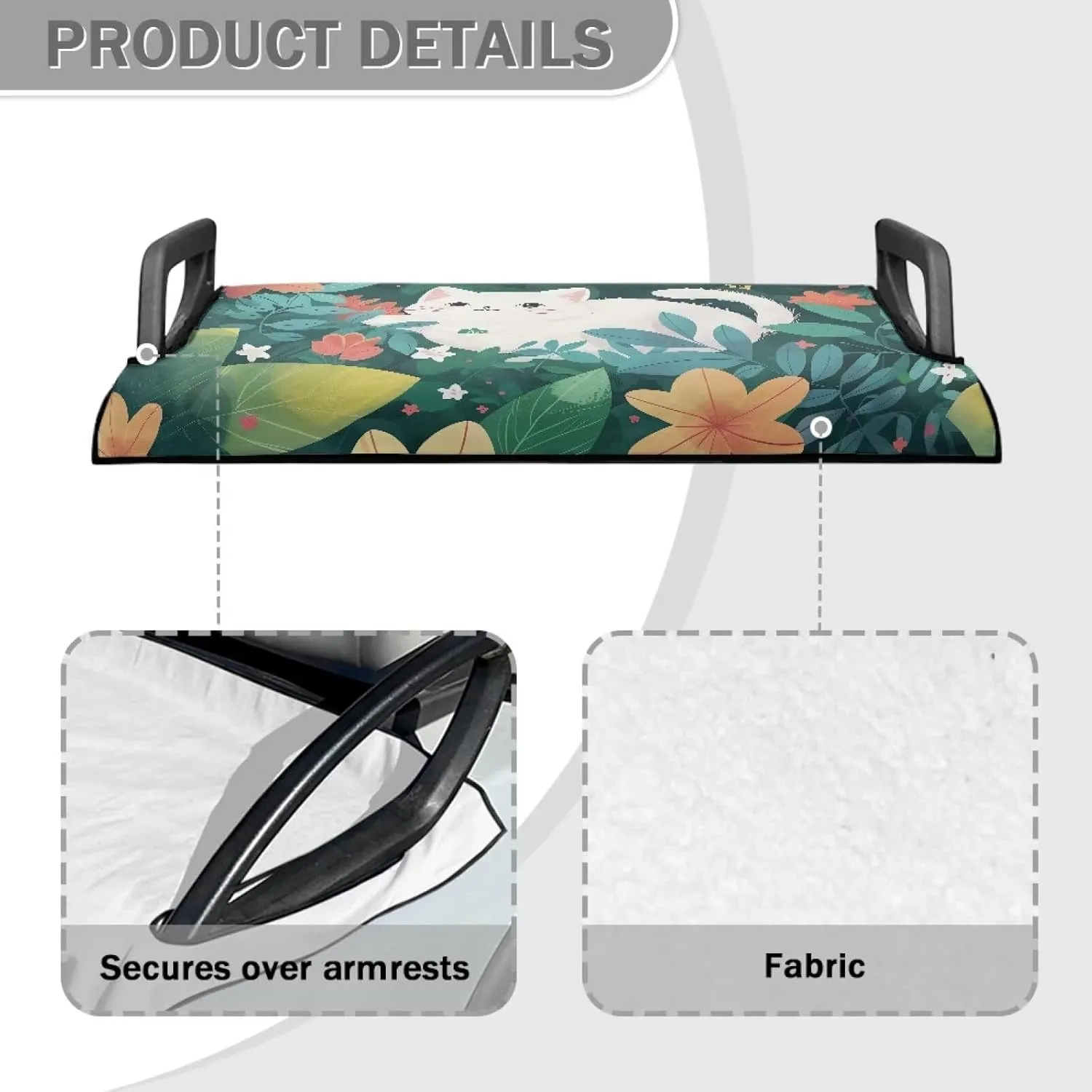 TODIYADDU Lovely Cat Golf Cart Seat Covers Tropical Leaves Golf Cart Seat Towel Blanket for Women Men Four Seasons Protective Seat Cover Machine Washable Fit for Most 2 Seat Golf Carts Club Car-1