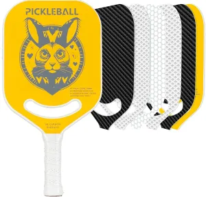 Toplive Pickleball Paddle, Carbon Fiber Pickleball Paddle Single Racket, Anti-Slip Cushion Grip   PP Honeycomb Core, Lightweight, for Beginners Pickleball Lovers