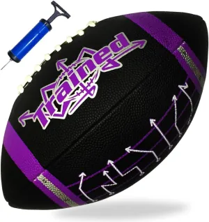 Trained Youth Football with Playbook Football Diagrams - Perfect for Kids Aged 6-12 Peewee and K2 Football. Great for Beach Football, Backyard Play & Outdoor Football Activity.