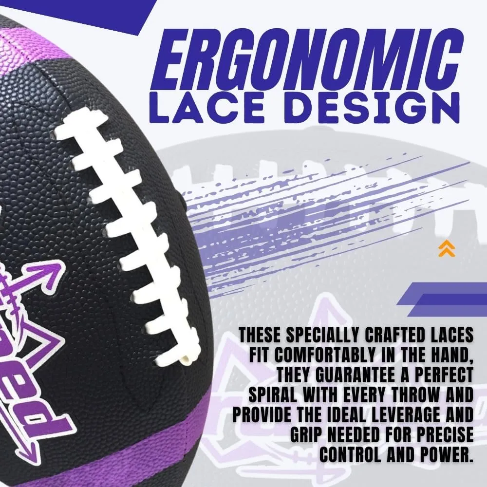 Trained Youth Football with Playbook Football Diagrams - Perfect for Kids Aged 6-12 Peewee and K2 Football. Great for Beach Football, Backyard Play & Outdoor Football Activity.