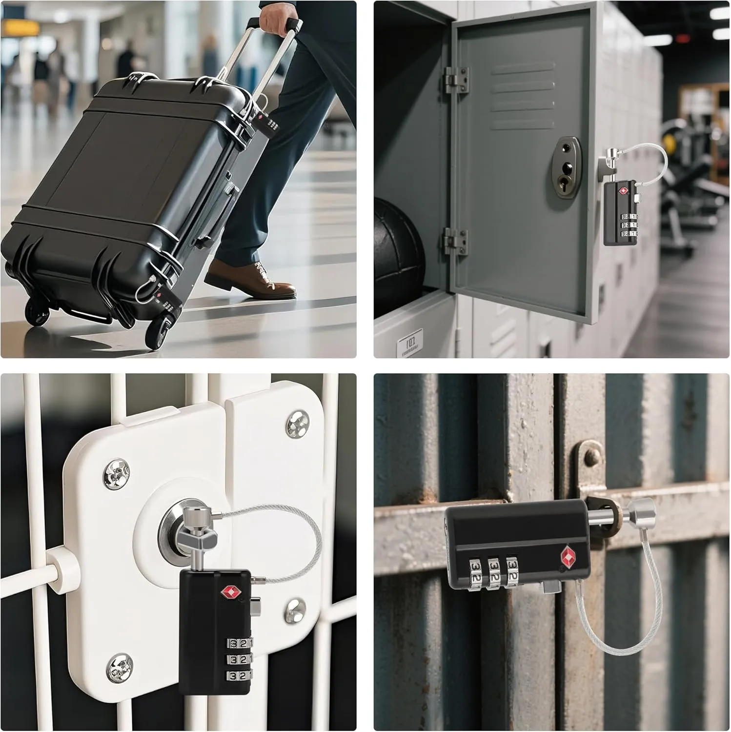 TSA Approved Gun Case Lock – Heavy-Duty, Cut-Resistant & Child-Safe Security Padlock for Firearms, Pistols, Rifle Cases, and Travel Luggage