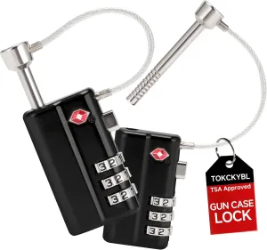 TSA Approved Gun Case Lock – Heavy-Duty, Cut-Resistant & Child-Safe Security Padlock for Firearms, Pistols, Rifle Cases, and Travel Luggage