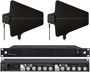 UHF Active Directional Antenna Power Distribution System for SHURE Wireless Microphone System with Antenna Paddle