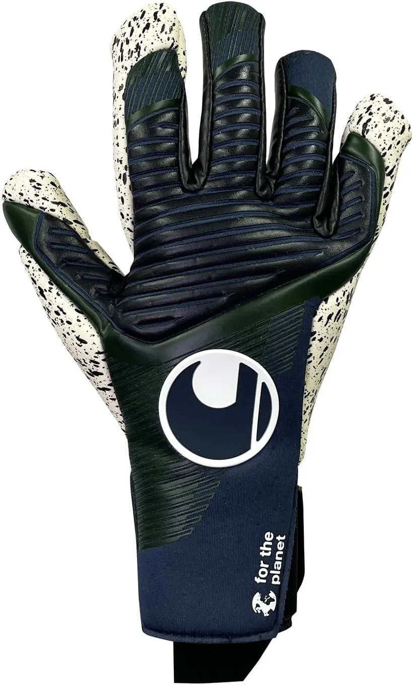 Uhlsport Powerline Supergrip  HN Earth Edition Goalkeeper Gloves | Gloves Made from Sustainable Materials - for The Planet |