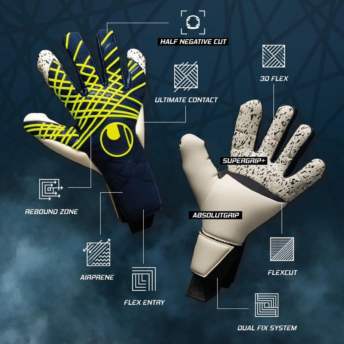 uhlsport Prediction Flex Hn Goalkeeper Gloves for Kids and Adults