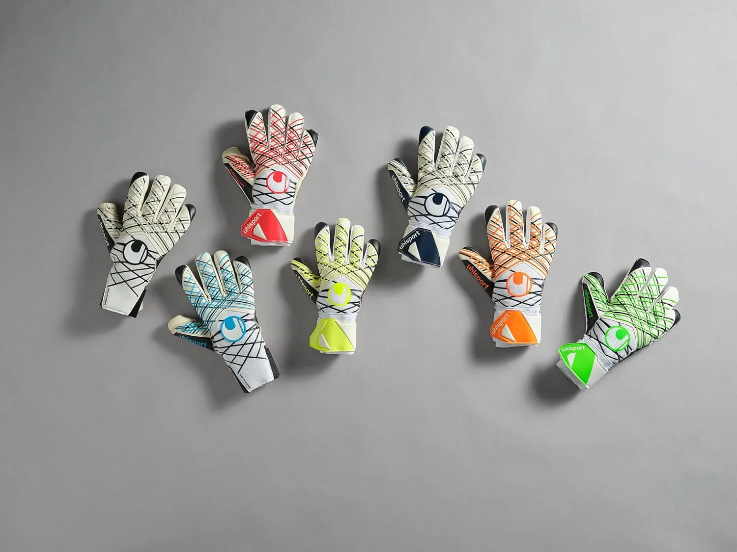 Uhlsport SUPERGRIP  HN Goalkeeper Gloves | Half Negative Cut | Super Grip All Weather Grip | Soccer Goalie Gloves