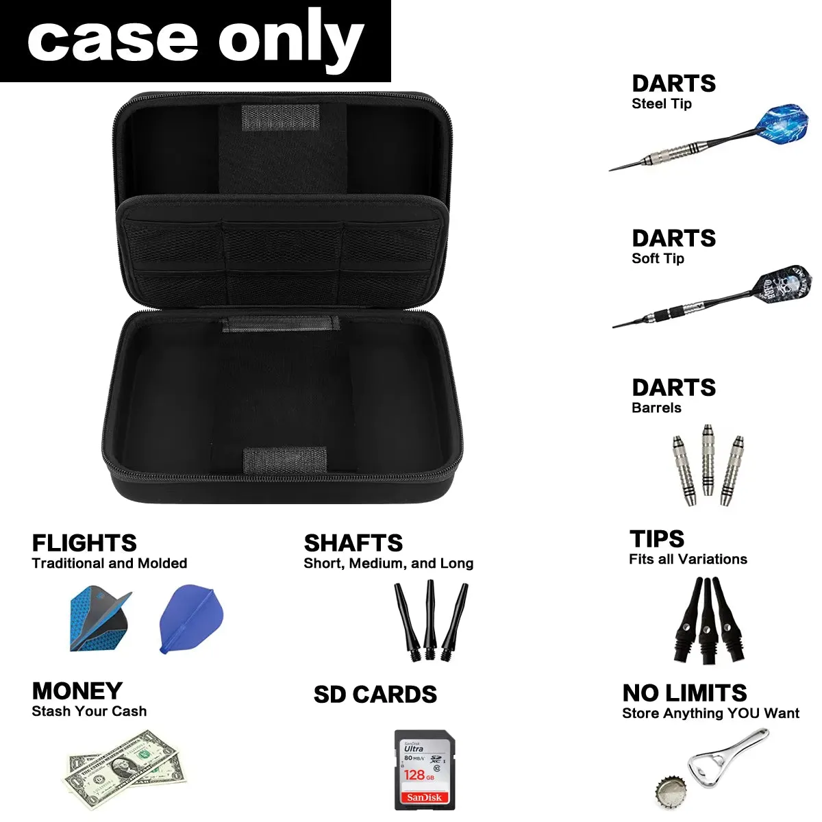 Ultimate Dart Case for Steel Tip and Soft Tip Darts