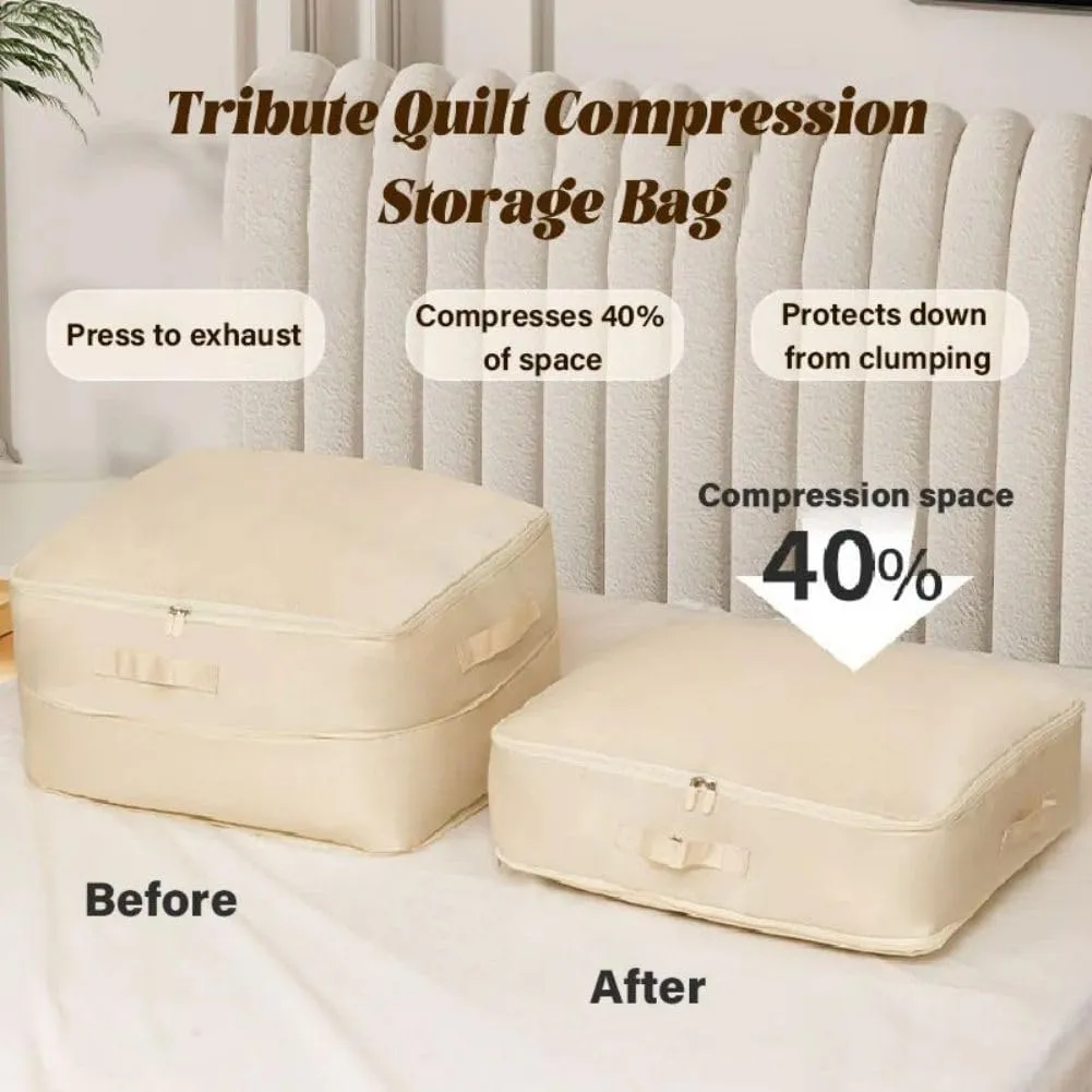 Ultra Space Saving Self Compression Organizer, Compression Packing Cubes, Expandable Packing Organizers, Heavy Duty Moving Bags, Storage Tote for Space Saving, Comforters Clothes (L,blue-2pcs)