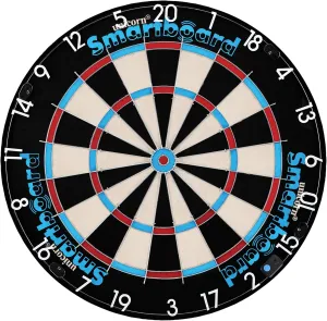 Unicorn Smartboard Bristle Dartboard - Bristle Board with Bluetooth LE Technology - 6 Steel-Tip Darts Included - 12 Players - Multiple Game Options - Online and Solo Play with Scorebuddy App