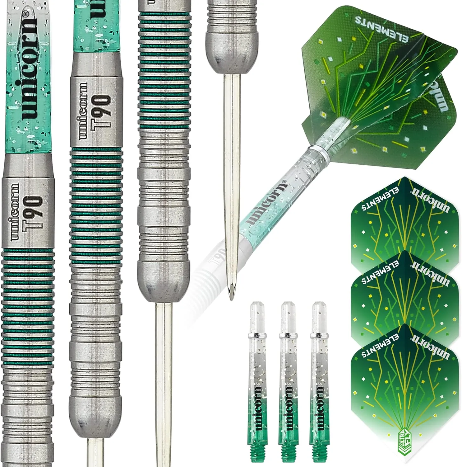 Unicorn Steel Tip Darts Set | Core XL T90 & T95 Series | 90% & 95% Tungsten Barrels with Colour Accents | 20g, 21g, 22g, 23g, 24g or 25g