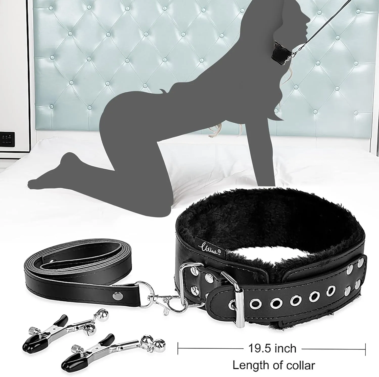UTIMI Bondage for Sex 11 Pcs BDSM Leather Bondage Sets Restraint Kits for Women and Couples