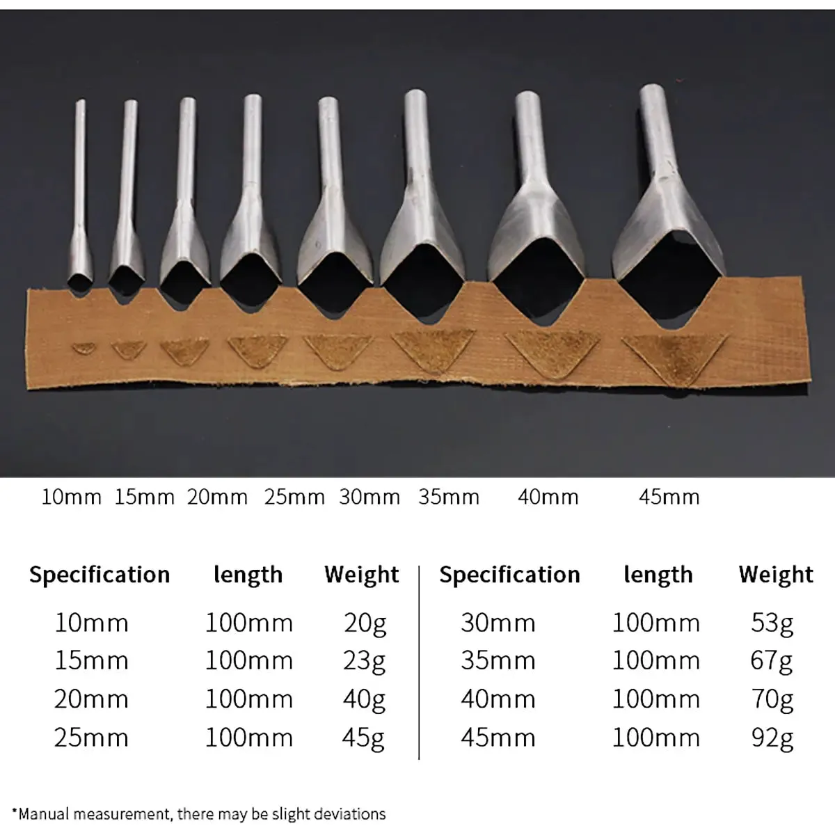 V Shaped Leather Punch Set