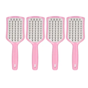 Vented Hair Brush Multi Set | Faster Blow Drying & Scalp Massage | Detangling Paddle Brush for Thick/Curly/Straight Hair | Support Hair Wellness, Ergonomic Handle